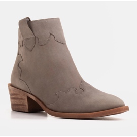 Marco Shoes Botas grises de ante natural sin aislamiento 3