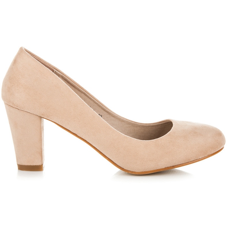 Yes Mile Zapatos de tacón de ante en un pilar marrón 1