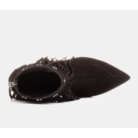 Marco Shoes Botas originales de ante con flecos decorativos negro 7