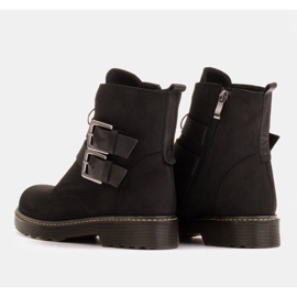 Marco Shoes Botas negras de mujer sobre un fondo transparente grueso negro 5