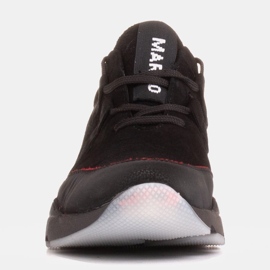 Marco Shoes Zapatillas deportivas de ante natural de alta calidad negro 2