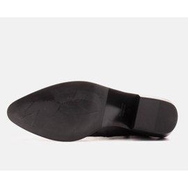 Marco Shoes Botas negras de piel flor natural negro 3