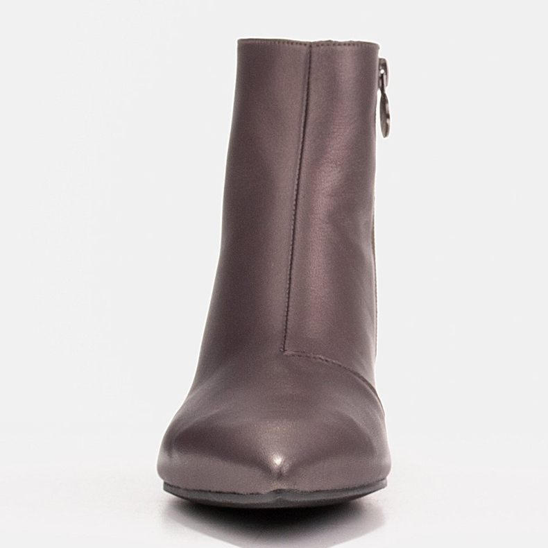 Marco Shoes Botas marco 1653b con tacones bajos en piel marrón 1