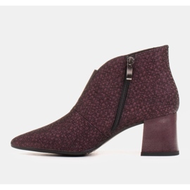 Marco Shoes Botas esbeltas de color burdeos 1779B de cuero con goma en la parte superior rojo multicolor 7