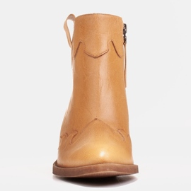 Marco Shoes Botas amarillas de piel natural con arrugas irregulares. amarillo 2