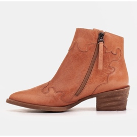 Marco Shoes Botas rojas de piel natural con arrugas irregulares rojo multicolor 3