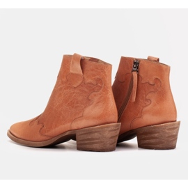 Marco Shoes Botas rojas de piel natural con arrugas irregulares rojo multicolor 6