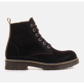 Marco Shoes Botines altos, botas atadas a suela translúcida negro 1