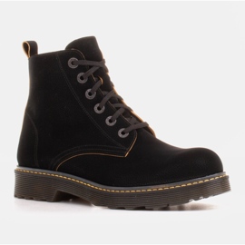 Marco Shoes Botines altos, botas atadas a suela translúcida negro 2