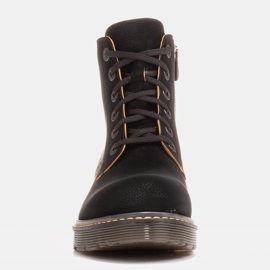 Marco Shoes Botines altos, botas atadas a suela translúcida negro 4