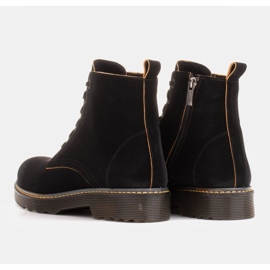 Marco Shoes Botines altos, botas atadas a suela translúcida negro 6