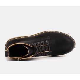 Marco Shoes Botines altos, botas atadas a suela translúcida negro 5