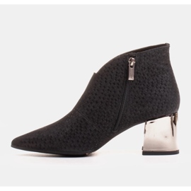 Marco Shoes Botas esbeltas con goma en la parte superior y tacón metálico negro 3