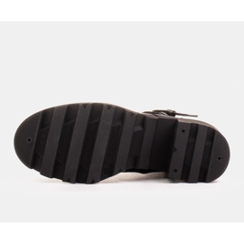 Marco Shoes Botines de piel negra sobre suela gruesa y ligera negro 6