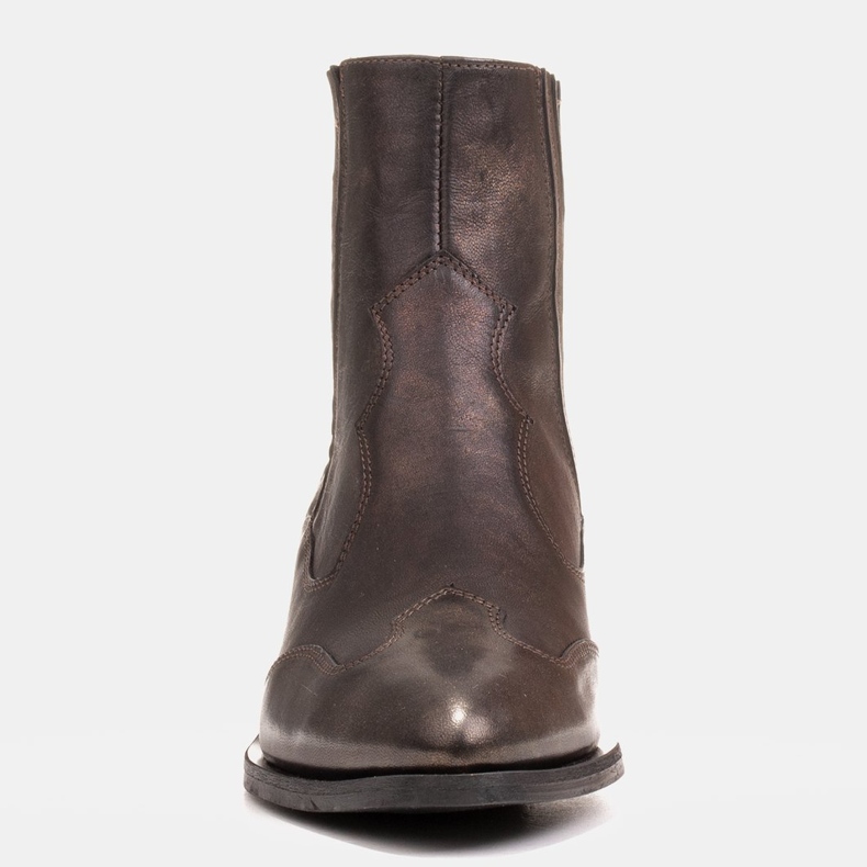 Marco Shoes Botas de vaquero negras, cuero oro viejo desteñido negro dorado 1