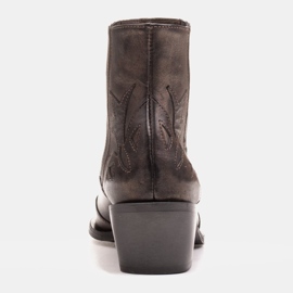 Marco Shoes Botas de vaquero negras, cuero oro viejo desteñido negro dorado 3
