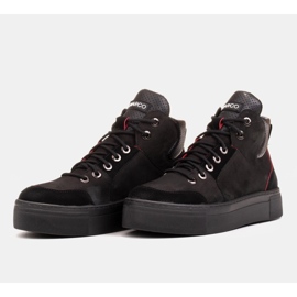 Marco Shoes Botines deportivos ligeros hechos de nobuck natural de alta calidad negro 5