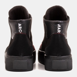 Marco Shoes Botines deportivos ligeros hechos de nobuck natural de alta calidad negro 6