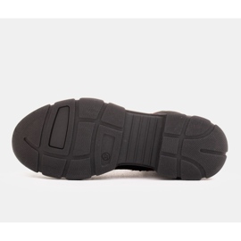 Marco Shoes Botas de mujer de piel negra con bordes rojos negro 5
