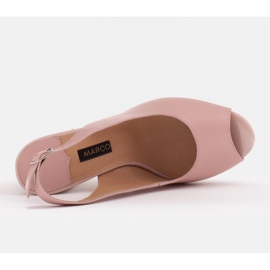 Marco Shoes Sandalias de mujer con tacones altos rosado 5