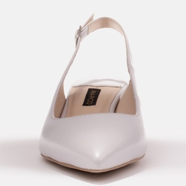 Marco Shoes Sandalias elegantes con chorros en el lateral gris 3