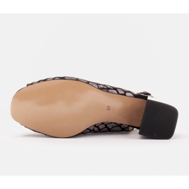 Marco Shoes Sandalias de mujer cómodas con cuero interesante. negro plata 7