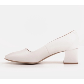 Marco Shoes Zapatos de salón blancos elegantes hechos de delicada piel natural 4