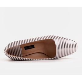 Marco Shoes Zapatos de salón elegantes con tacón metalizado plata 7