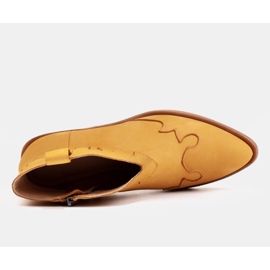 Marco Shoes Botas sin aislamiento con inserciones onduladas y de ante marrón amarillo 7
