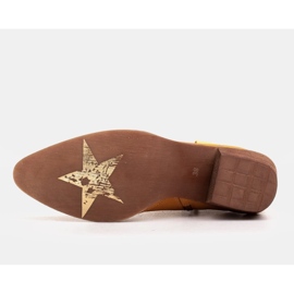 Marco Shoes Botas sin aislamiento con inserciones onduladas y de ante marrón amarillo 8