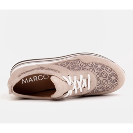 Marco Shoes Zapatillas de suela gruesa con malla transpirable beige 7