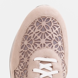 Marco Shoes Zapatillas de suela gruesa con malla transpirable beige 9