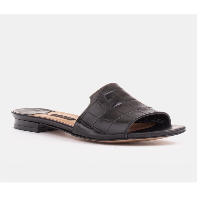 Marco Shoes Zapatillas de mujer elegantes de piel negra negro 1