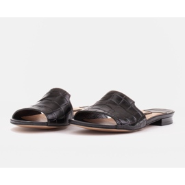 Marco Shoes Zapatillas de mujer elegantes de piel negra negro 2