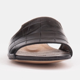 Marco Shoes Zapatillas de mujer elegantes de piel negra negro 4