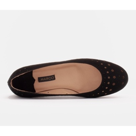Marco Shoes Bailarinas de mujer con perforaciones en la parte superior negro 6