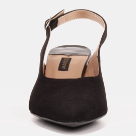 Marco Shoes Bombas de mujer elegantes con tacón de cebra negro 2