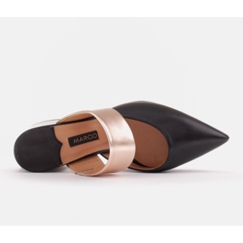 Marco Shoes Bombas de mujer elegantes para el verano. negro dorado 6