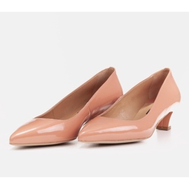 Marco Shoes Bombas elegantes con tacones bajos naranja 3