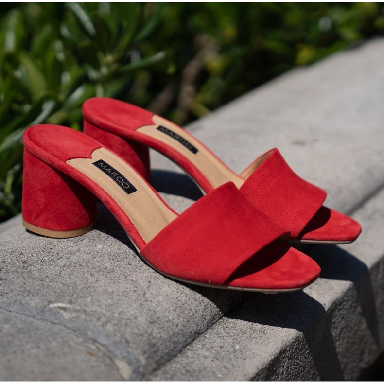 Marco Shoes Zapatillas de mujer Marco de ante natural rojo 1