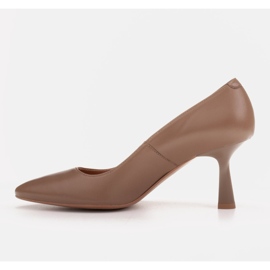 Marco Shoes Zapatos de salón elegantes hechos de delicada piel natural beige 4