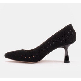 Marco Shoes Zapatos de salón elegantes hechos de delicada piel natural negro 4