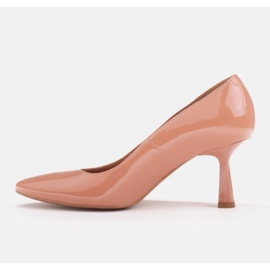 Marco Shoes Zapatos de salón elegantes hechos de laca albaricoque naranja 3