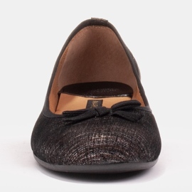 Marco Shoes Bailarinas de mujer Marco fabricadas en ante natural de alta calidad negro 2