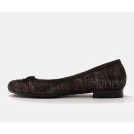 Marco Shoes Bailarinas de mujer Marco fabricadas en ante natural de alta calidad negro 3