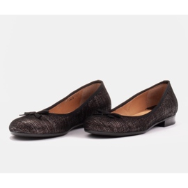 Marco Shoes Bailarinas de mujer Marco fabricadas en ante natural de alta calidad negro 5
