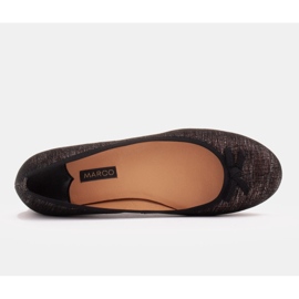 Marco Shoes Bailarinas de mujer Marco fabricadas en ante natural de alta calidad negro 6