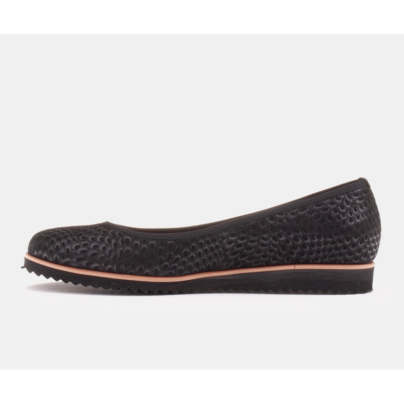 Marco Shoes Bailarinas de mujer Marco fabricadas en ante natural de alta calidad negro 1