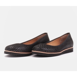 Marco Shoes Bailarinas de mujer Marco fabricadas en ante natural de alta calidad negro 4