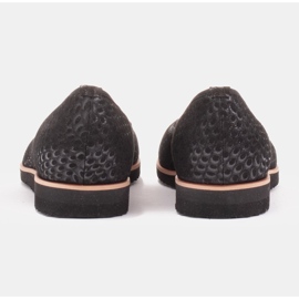 Marco Shoes Bailarinas de mujer Marco fabricadas en ante natural de alta calidad negro 5